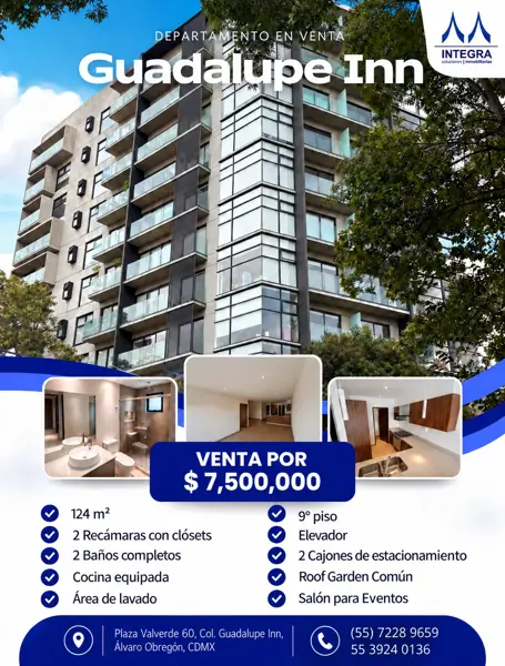 Departamento en Venta en Guadalupe Inn