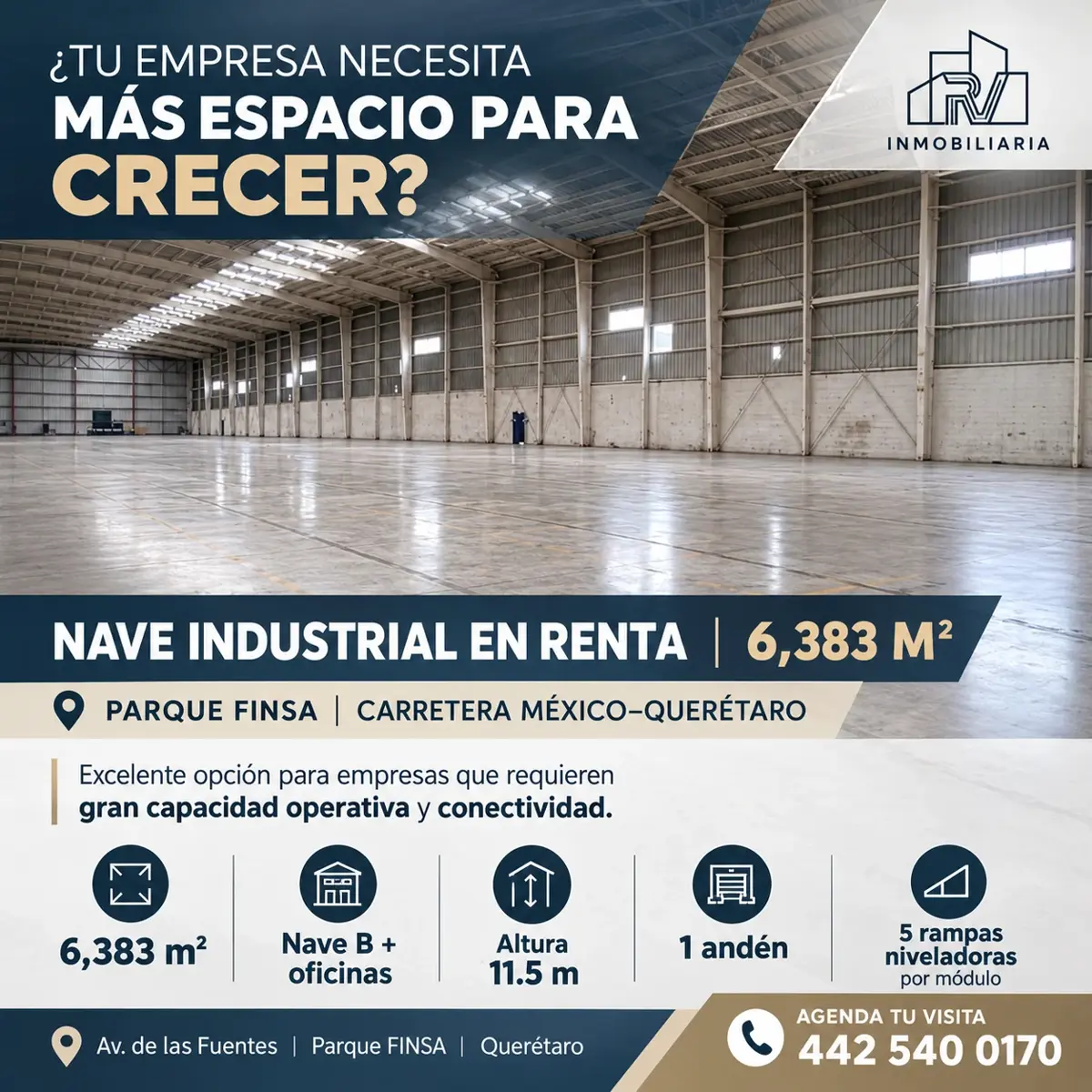 Bodega en renta en Parque Industrial FINSA Querétaro, El Marqués — foto 1 de 5