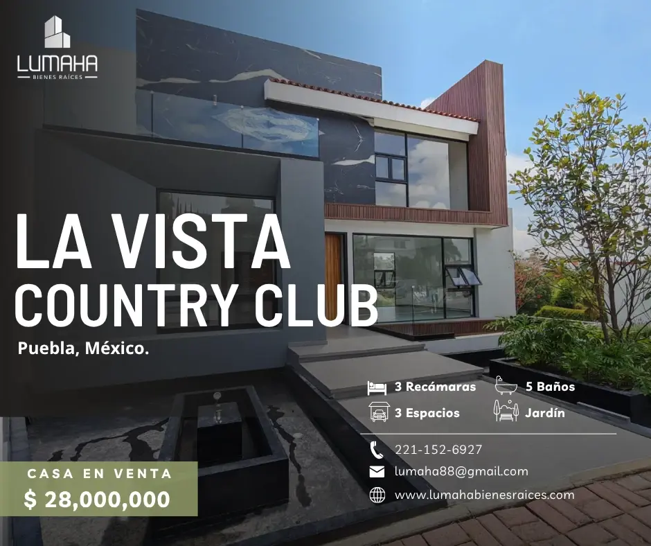 Casa en venta en La Vista Contry Club, San Andrés Cholula — foto 1 de 18