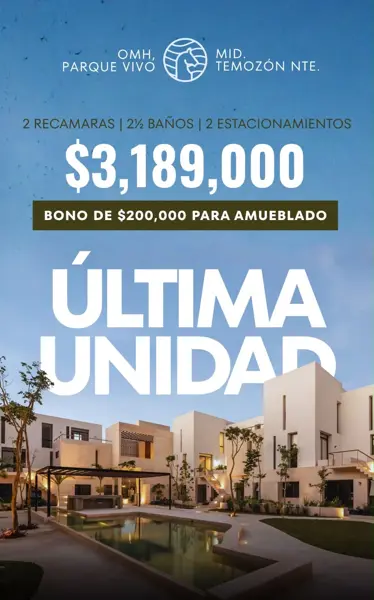 ÚLTIMO Departamento (2R) en venta OMH en Temozón Norte, Mérida. — foto 1 de 51