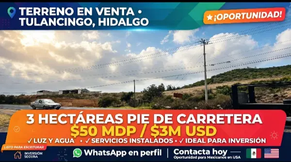 Terreno en venta en El Abra, Tulancingo de Bravo, Hidalgo