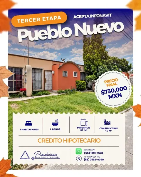 Casa en venta en Pueblo Nuevo, Chalco, México