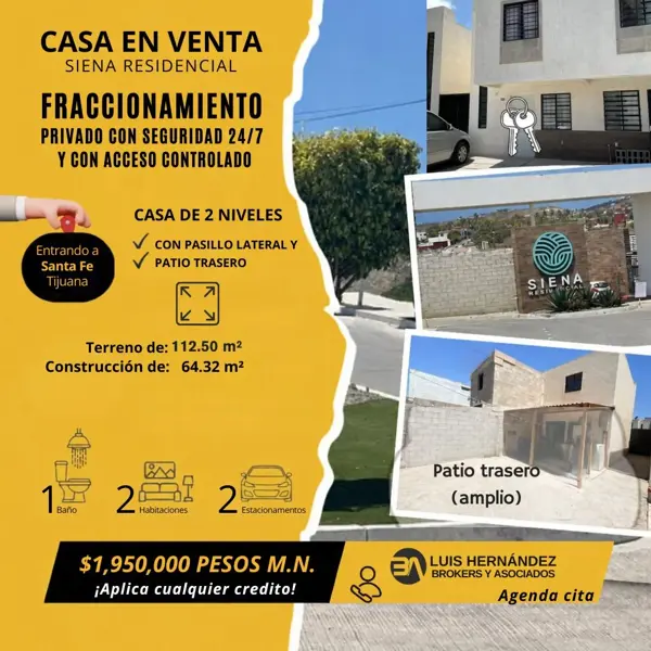 Casa en venta en Siena Residencial, Tijuana, Baja California