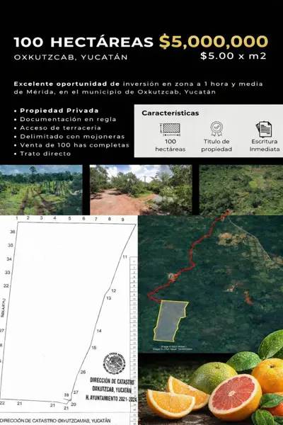 Terreno en venta en Sin colonia, Oxkutzcab — foto 3 de 7