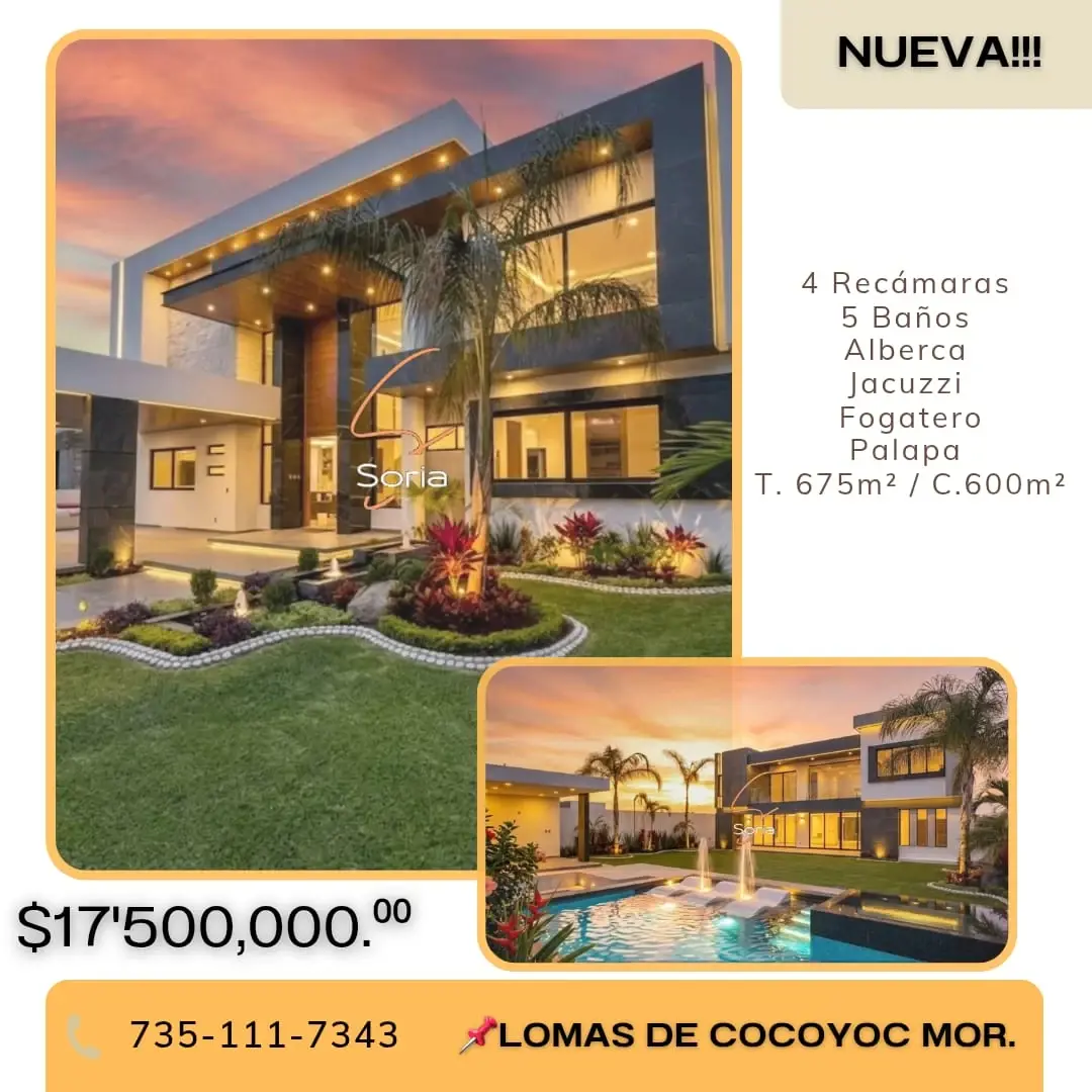 Casa en venta en Lomas de Cocoyoc, Atlatlahucan — foto 1 de 73