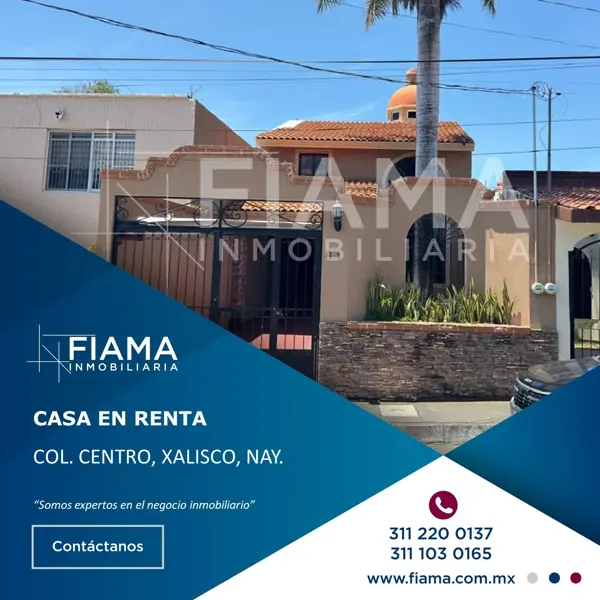 Casa en Renta para Habitación U Oficina en Col. Centro, Xalisco, Nayarit. (g) — foto 1 de 34