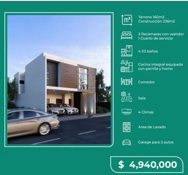 Casa en venta en Las Lomas Residencial, Alvarado — foto 2 de 5