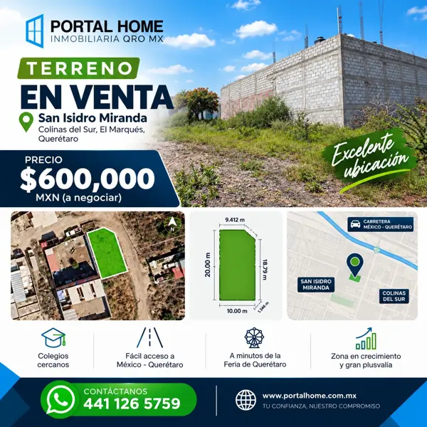 Terreno en San Isidro Miranda, El Marqués, Querétaro — foto 1 de 3