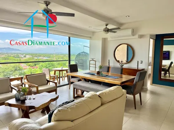 Departamento en renta vacacional con terraza y vista a las albercas — foto 1 de 70