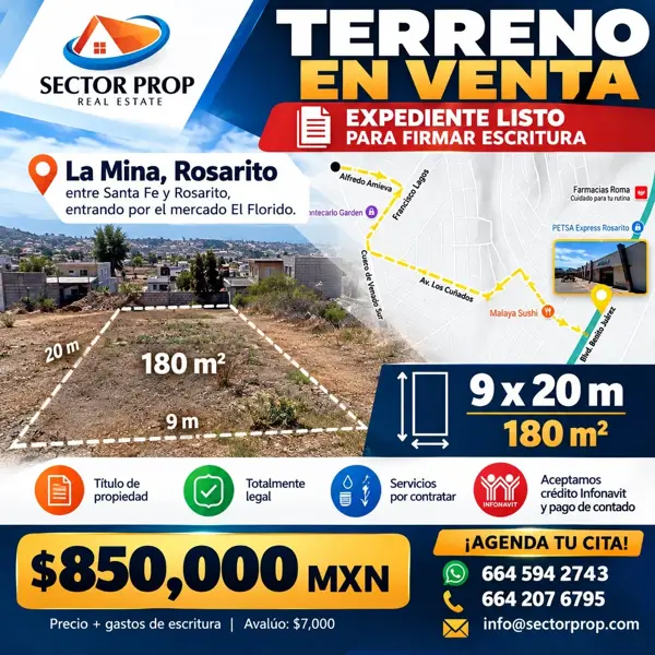 Terreno en venta en La Mina, Playas de Rosarito — foto 2 de 2