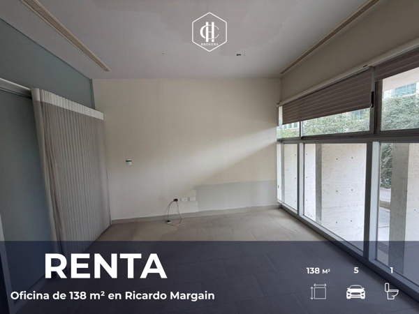 RENTA | Oficina de 138 m² en Ricardo Margain — foto 1 de 11