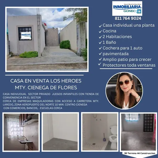 Individual Casa en Venta, los Heroes Monterrey, Cienega de Flores. — foto 1 de 13