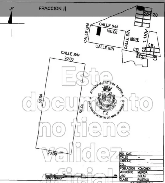Excelente Terreno en Venta en Komchen de 1,000 M2 — foto 1 de 5