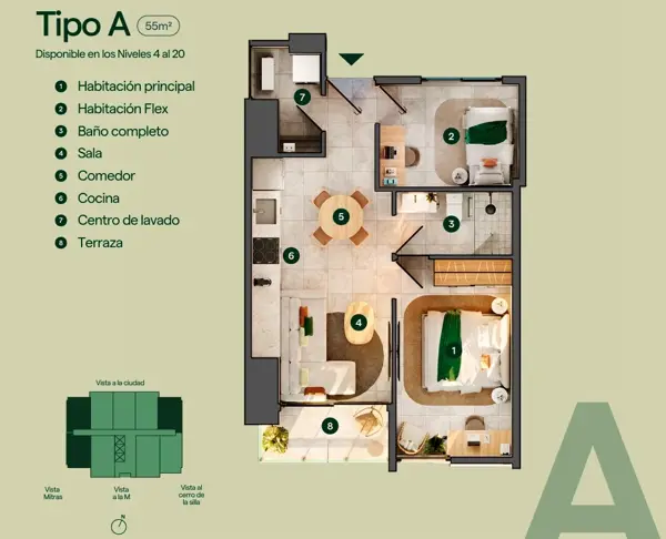 Departamento en venta en Los Cedros, Monterrey — foto 3 de 25
