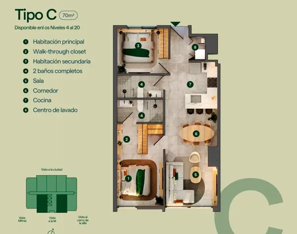 Departamento en venta en Los Cedros, Monterrey — foto 2 de 25
