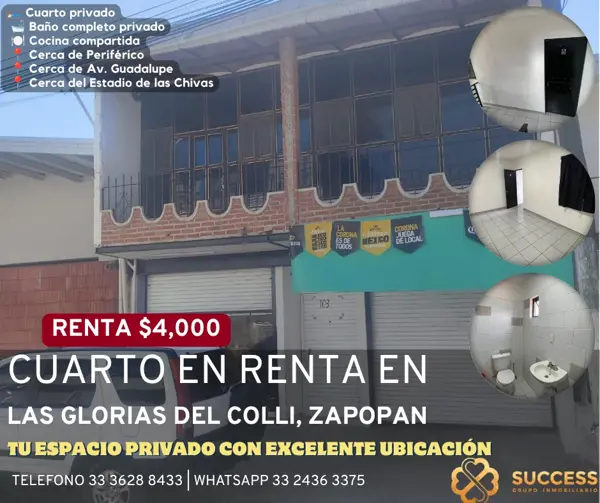 Cuarto en Renta – La Gloria del Colli, Zapopan — foto 1 de 7