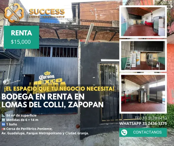 Bodega en Renta – Lomas del Colli, Zapopan — foto 1 de 8