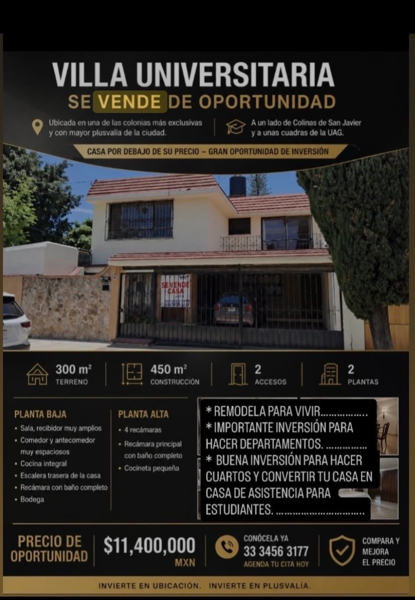 Casa en Villa Universitaria, Zapopan, Jalisco