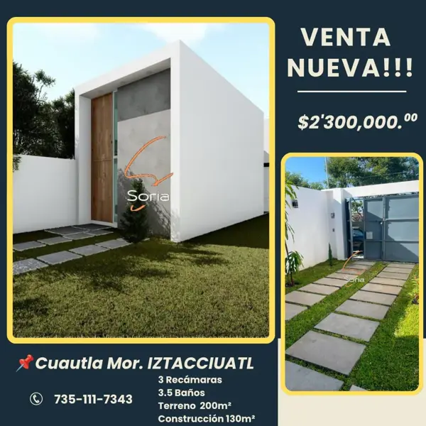 Casa Nueva en Cuautla Morelos Col. Iztacciuatl — foto 1 de 15