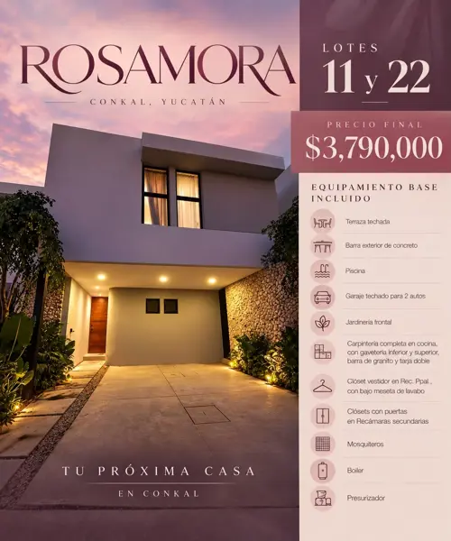 Casas en Venta en Rosamora en Conkal — foto 1 de 37