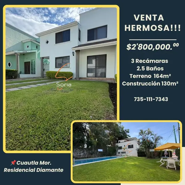 Casa en Cuautla Morelos Col. Amilcingo Residencial Diamante — foto 1 de 51