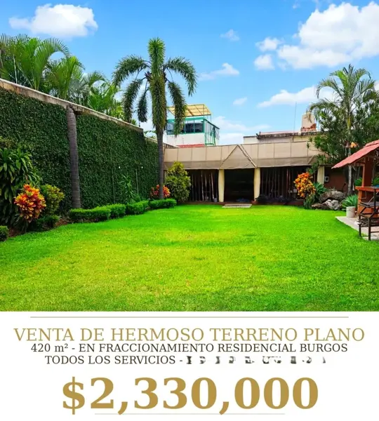 Terreno plano en Burgos Bugambilias.
