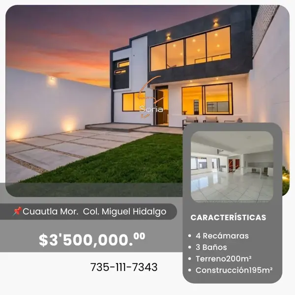 Casa en Cuautla Morelos Venta $3,500,000.°° — foto 1 de 13