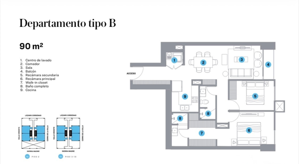 Departamento en venta en Del Paseo Residencial, Monterrey — foto 2 de 12