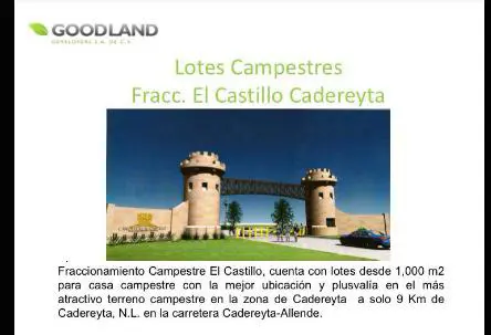 Venta de Terrenos Campestres el Castillo en Cadereyta — foto 1 de 3