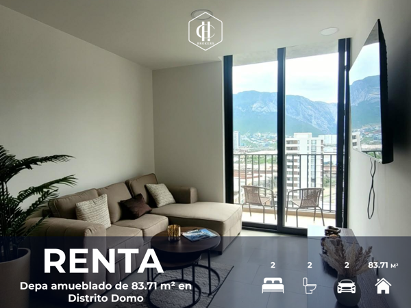 RENTA | Depa amueblado de 83.71 m² en Distrito Domo — foto 1 de 25
