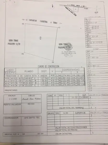 Terreno en venta en Temax, Temax — foto 3 de 3