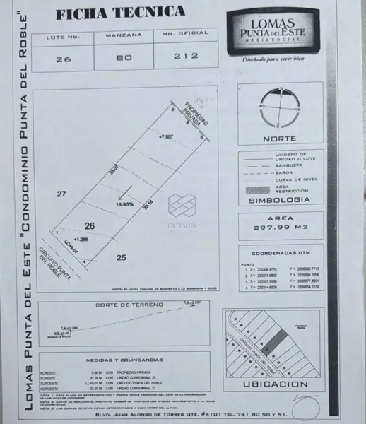 Terreno en Residencial Lomas Puntas del Este