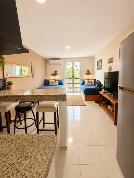 Estudio amueblado en renta a largo plazo en Playa del Carmen – Studio 70 — foto 1 de 12