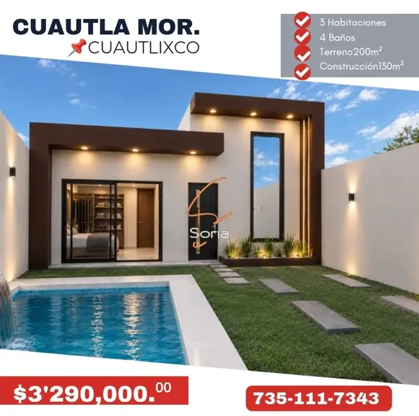 CASA EN CUAUTLA MORELOS Casa nueva moderna con ventilación e iluminación natural Ubicada a unas ca — foto 1 de 8