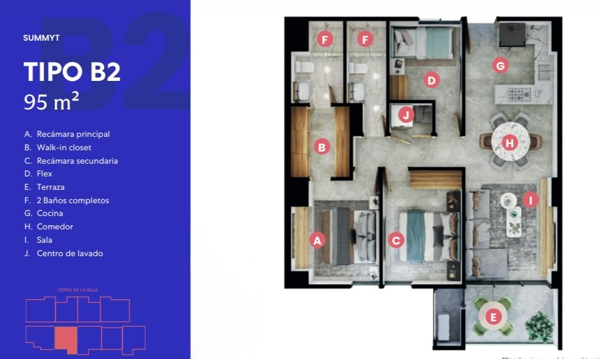 Departamento en venta en Las Cumbres, Monterrey — foto 3 de 7