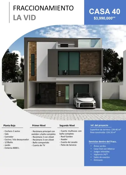 Casa en Venta en Fraccionamiento La Vid Residencial, Cuautlancingo, Puebla — foto 1 de 15