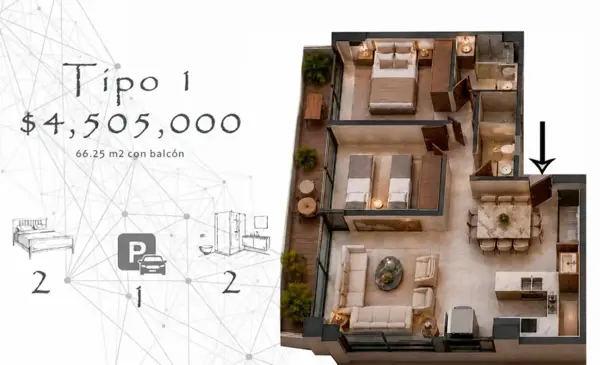 Departamento en venta en Olimpica, Coyoacán — foto 2 de 8