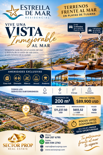 Lotes a la venta en Estrella de Mar Residencial, Playas de Tijuana — foto 1 de 4