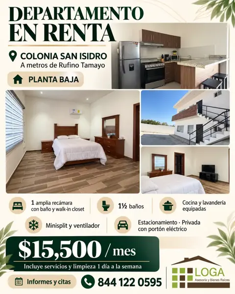 Departamento en Renta en Planta Baja — foto 1 de 12