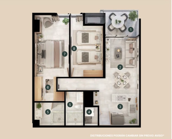 Departamento en venta en Santa Maria, Monterrey — foto 2 de 8