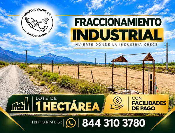Terreno industrial de 1 hectárea en venta en Ramos Arizpe, Coahuila