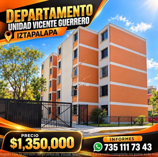 Departamento en Venta Alcaldia Iztapalapa Unidad Habitacional Vicente Guerrero — foto 1 de 50