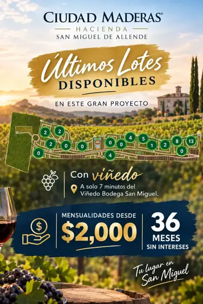 Terreno en Zona de Viñedos, Comonfort, Guanajuato