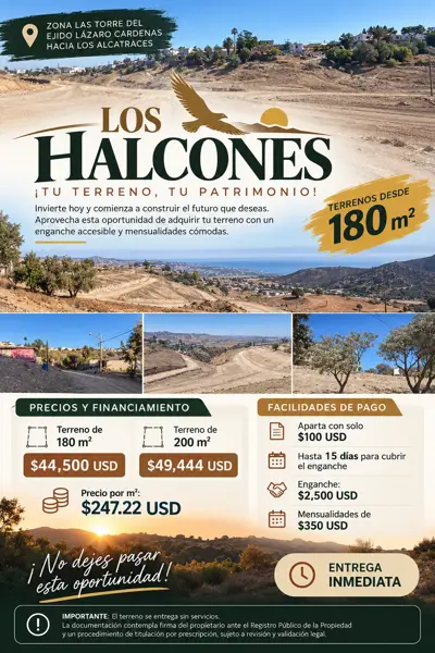 Lotes en venta en Los Halcones, La Gloria, Tijuana — foto 1 de 7