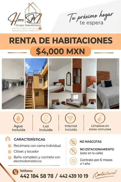 Renta Habitaciones Querétaro Colonia la Era Cerca de Av. Universidad (en Total Hay Tres Habitaciones — foto 1 de 13