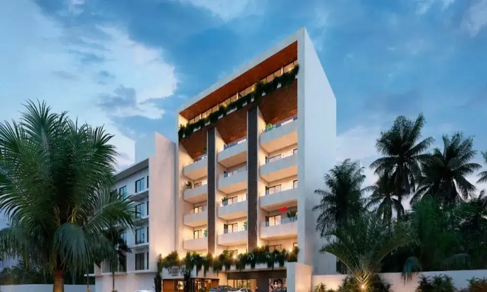 Exterior de un conjunto residencial