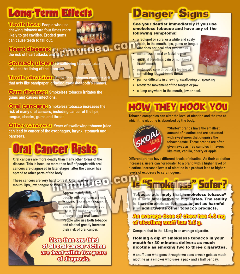 SPOTLIGHT on Smokeless Tobacco Pamphlets Human Relations Media K12