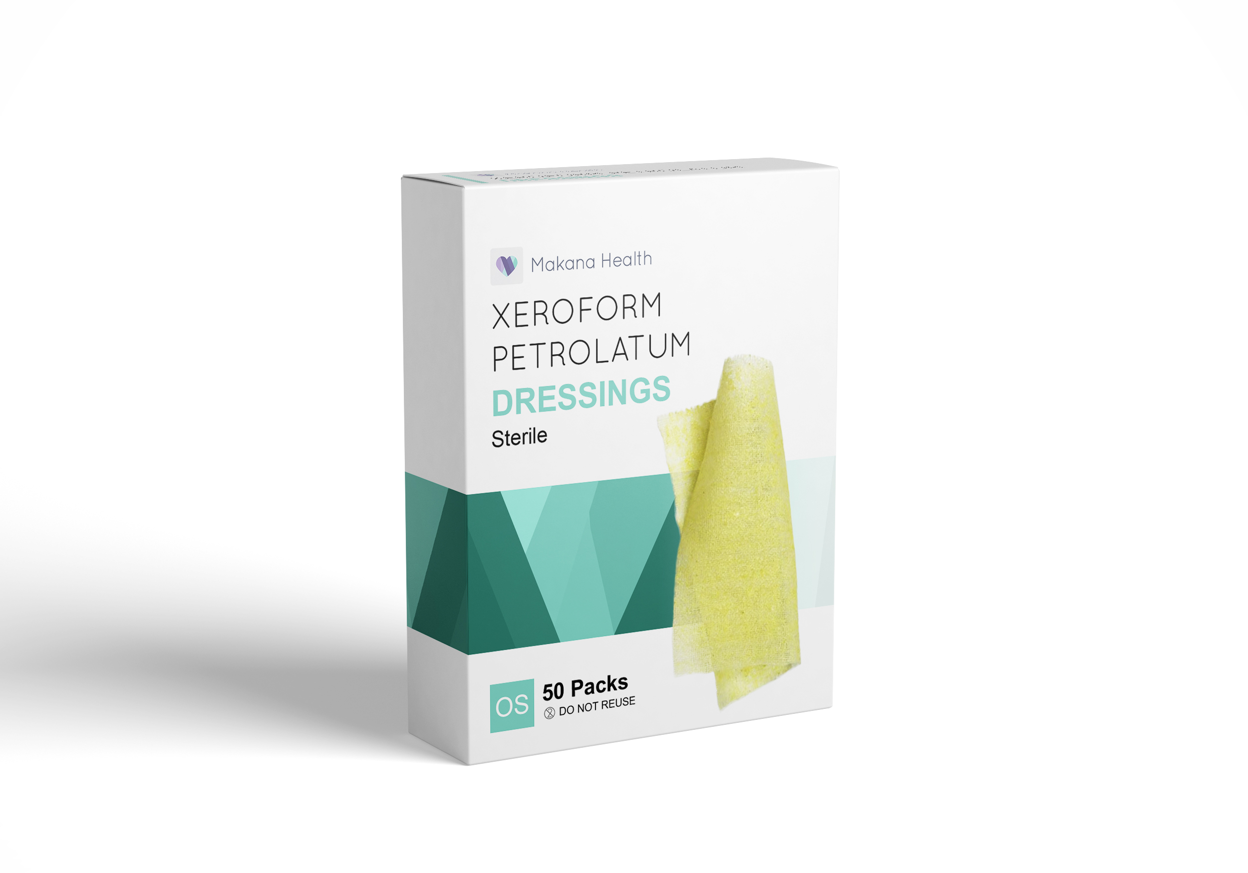 Makana Health Xeroform Petrolatum Dressings - 50 Pack