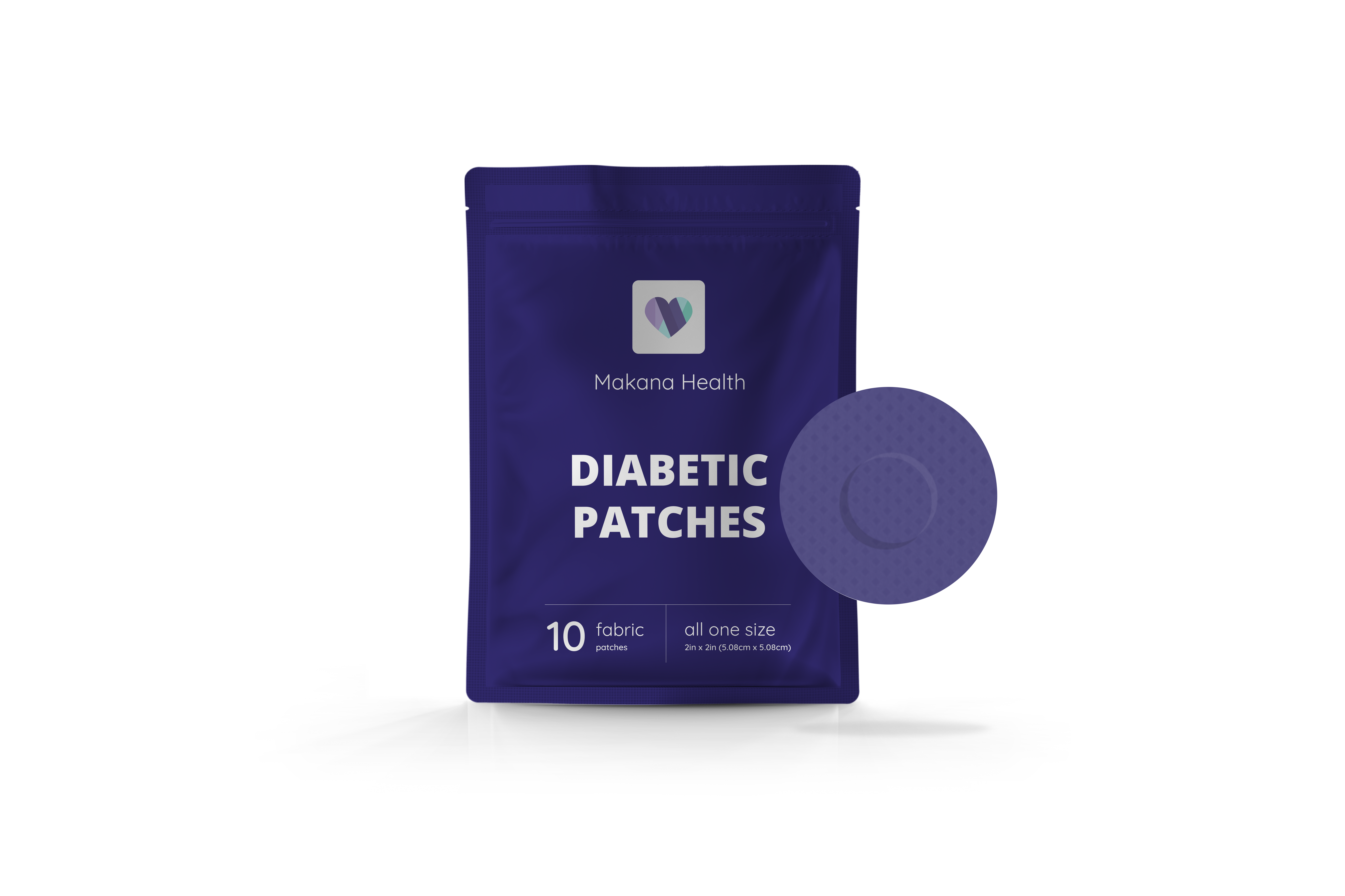 Makana Health Diabetic Patches - Purple - 10 Count