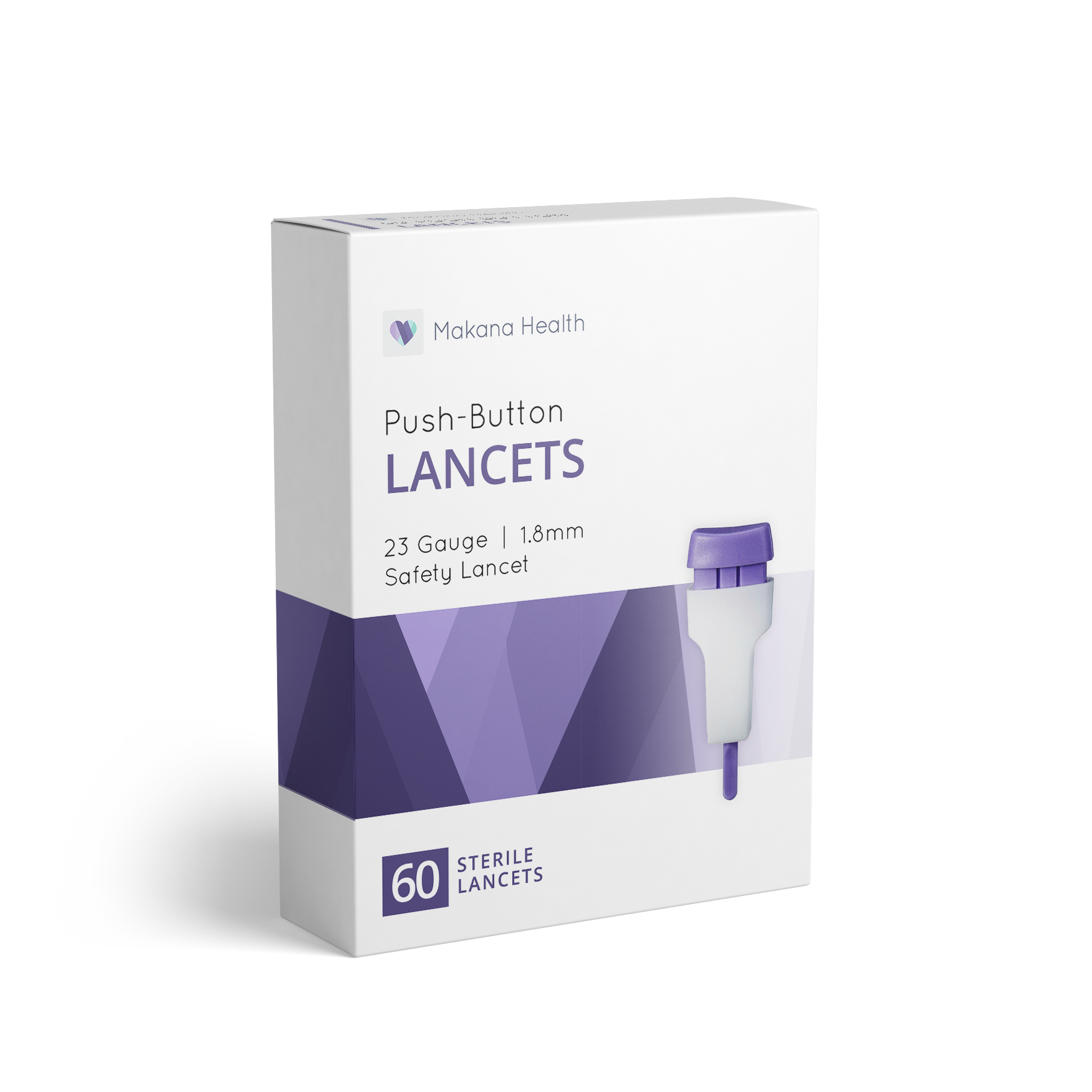 Push-Button Lancets - 23 Gauge - 60 Count